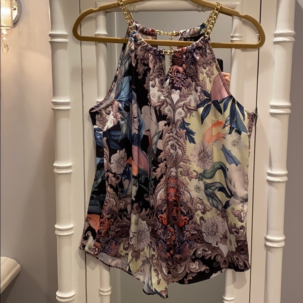 INC International Concepts handkerchief hem blouse